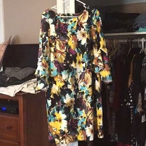 Multicolored floral print dress